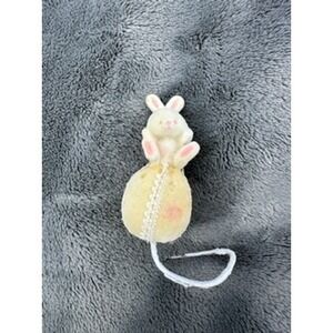 Vintage Easter Bunny Fuzzy Chenille Rabbit Decoration‎